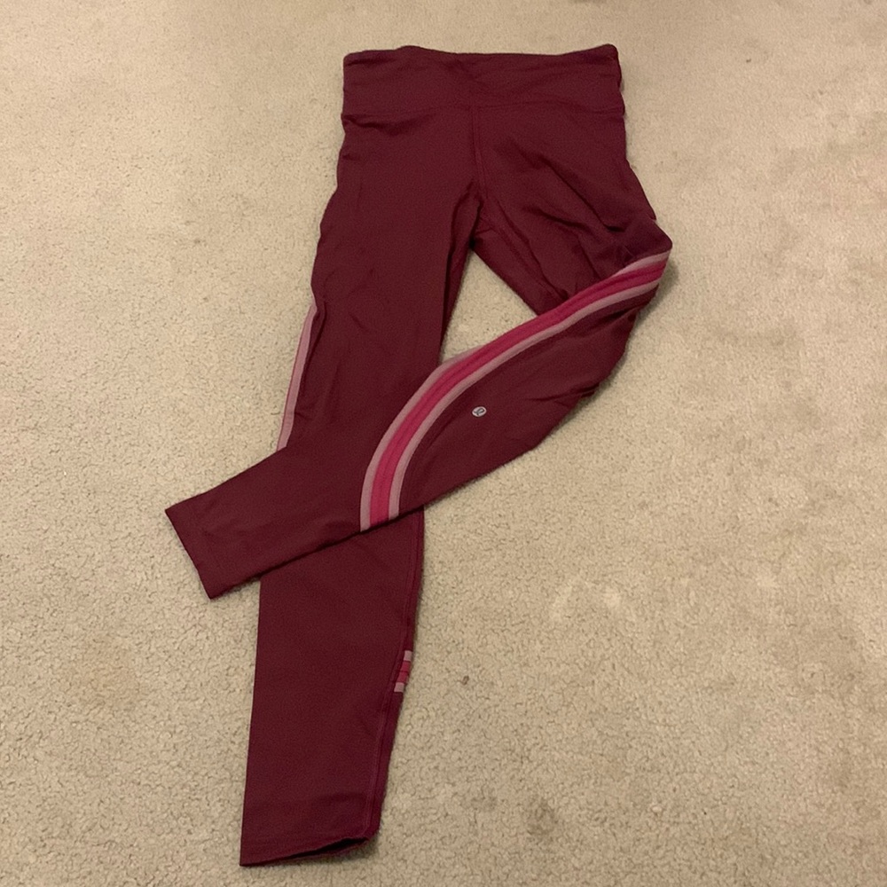 Lululemon maroon luxstream leggings